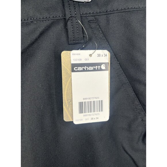 Carhartt NEW NWT Rugged Stretch Canvas Trousers Pants 38 X 34 In Black Utility - Picture 5 of 10
